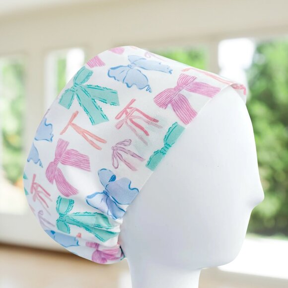 PREMIUM Bows Multi~ Euro Style Medical Scrub Cap, Vet, Tech, OR Scrub Cap, Gift - Picture 3 of 5